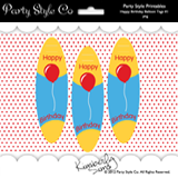 Happy Birthday Balloon Tags #1