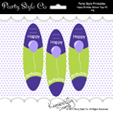 Happy Birthday Balloon Tags #2