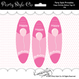 Happy Birthday Balloon Tags #4