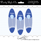 Happy Birthday Balloon Tags #5